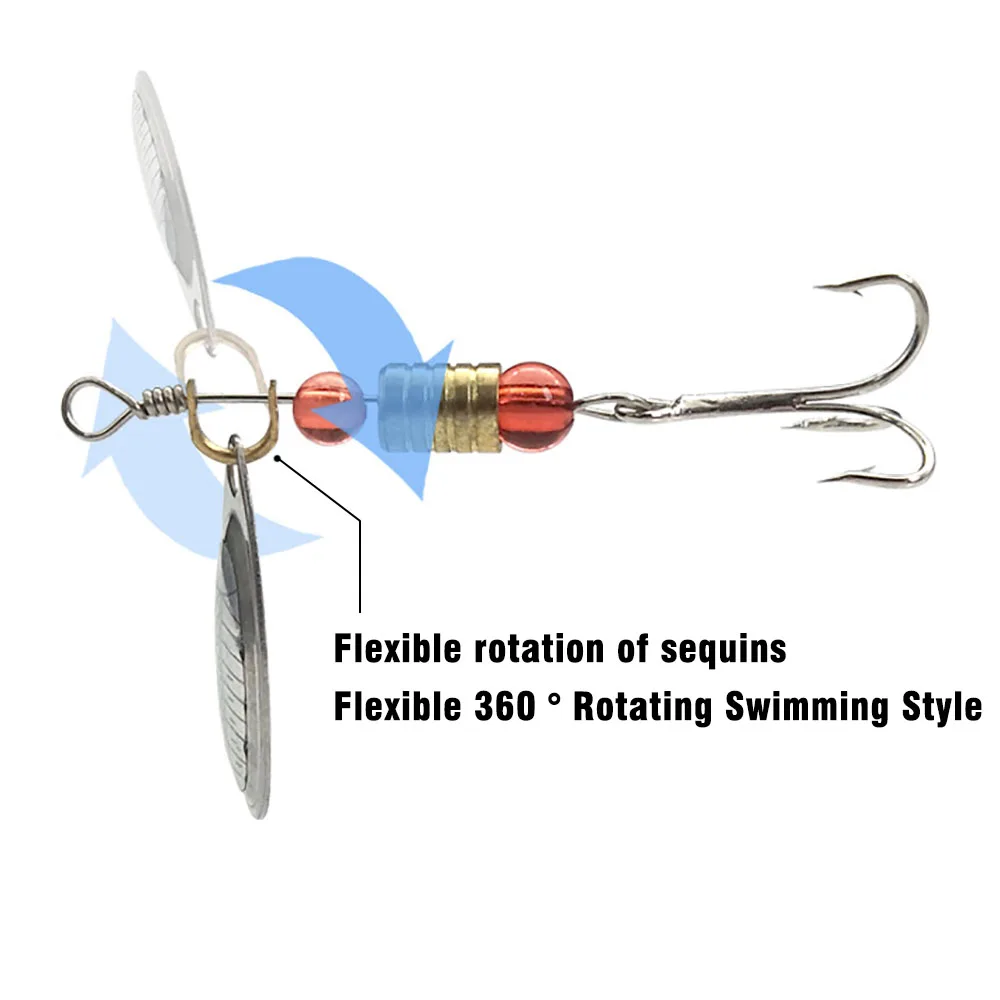 MNFT 50 Uds. Horquilla de pesca de latón Easy Spin Spinner horquilla cuchara de pesca Spinnerbait señuelo accesorios DIY hacer aparejos de pesca - imagen 5