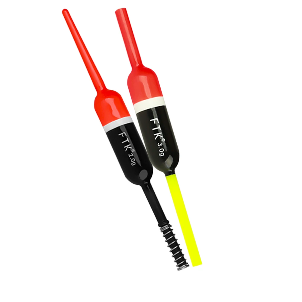 FTK 5 unids/pack Balsa flotadores de pesca de madera Bobbers boyas verticales de resorte Bobber antideslizante para tipo panfish bagre Walleye Bass - imagen 4