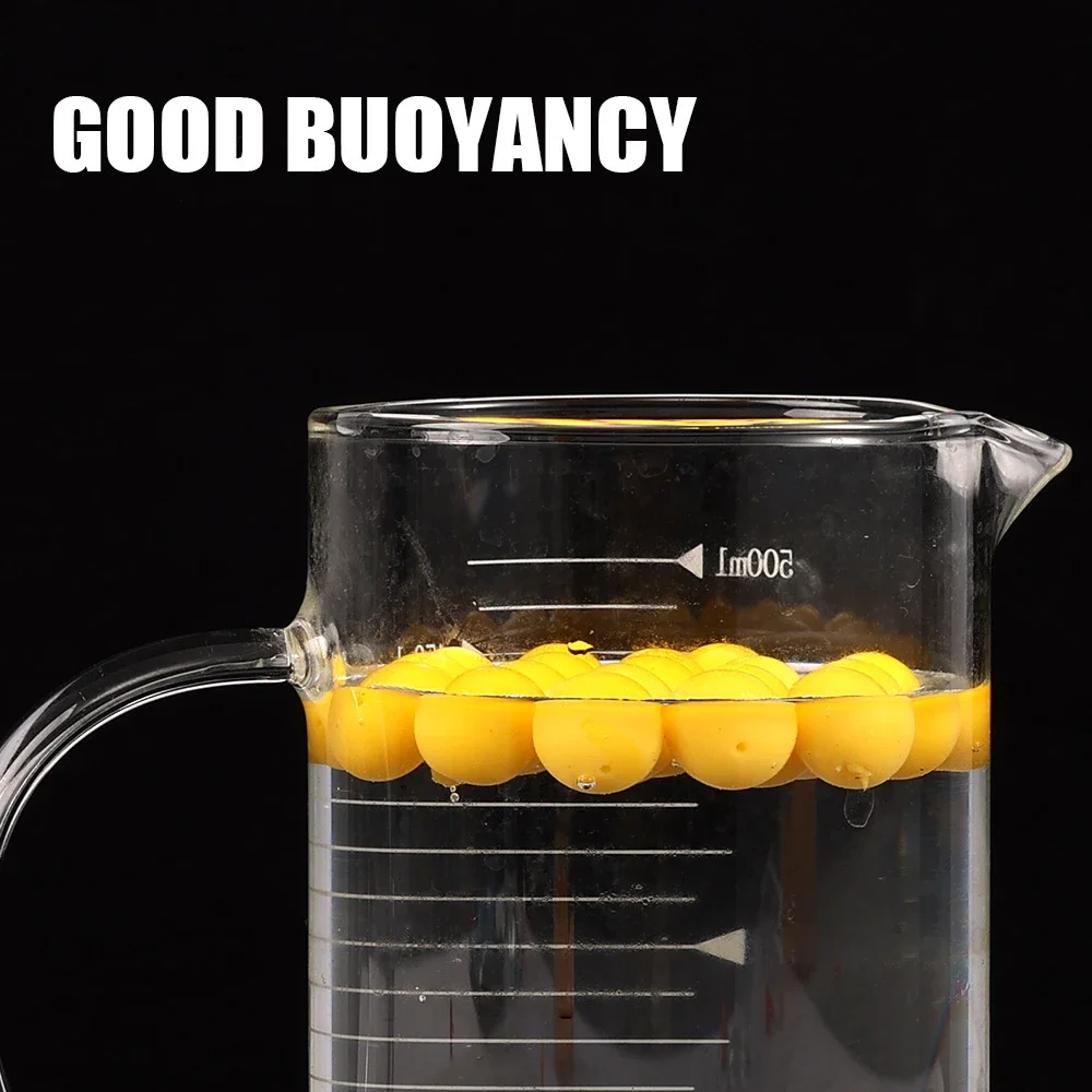 50 uds/botella de Señuelos de Pesca blandos flotantes de carpa de maíz 8 10 14mm cebos redondos de olor Artificial bola de flotabilidad señuelo TPR Chub Swimbait - imagen 4