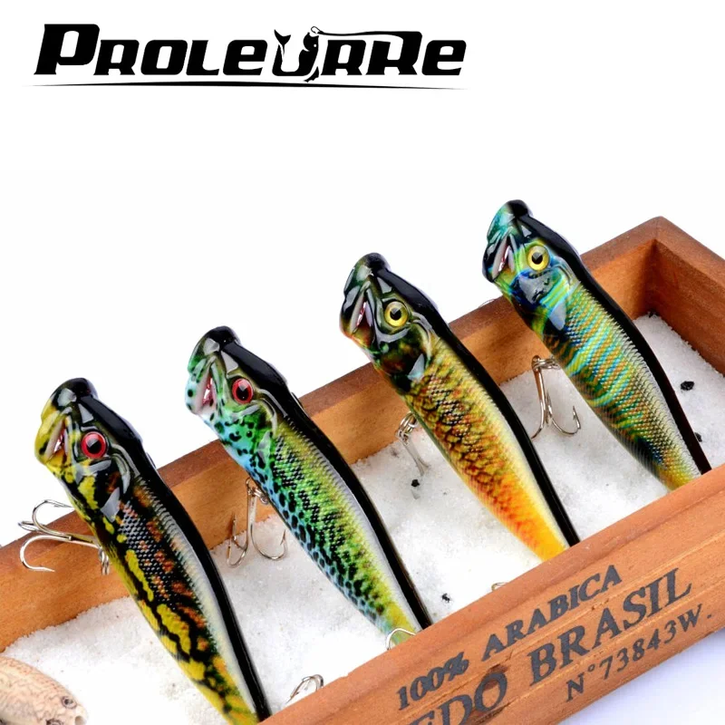 1Pc Big Popper Fishing Lure 9cm 12g Topwater Wobblers Artificial Bait with High Carbon Steel Hooks Crankbait Bass Pesca Tackle - imagen 5