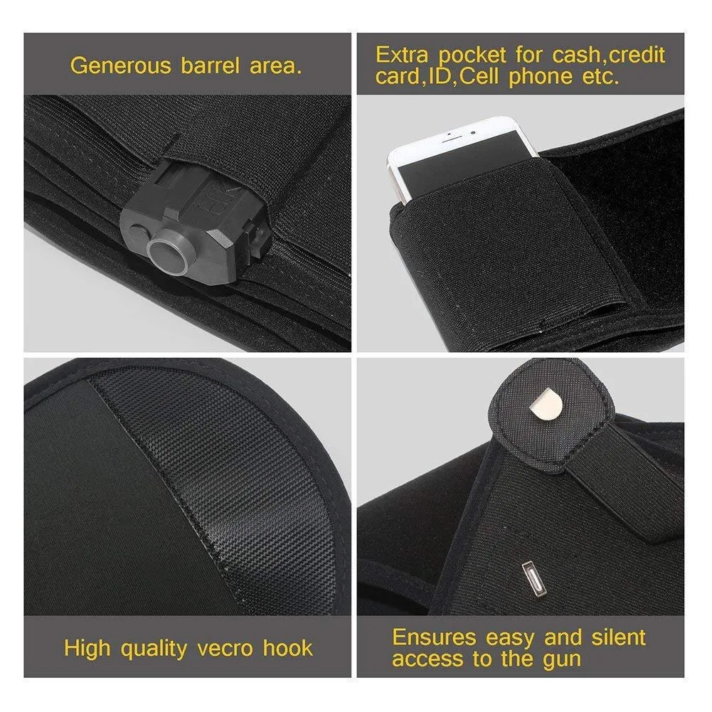 Cinturón táctico con funda oculta para pistola y bolsa portátil - imagen 3