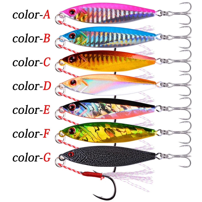 Señuelo de pesca Jig VIB de Metal, 14g, 21g, 30g, señuelos que se hunden, plantillas de mar, cuchara, pesca de invierno, bueno para pesca, señuelo de Jigging, cebo de hielo duro - imagen 3