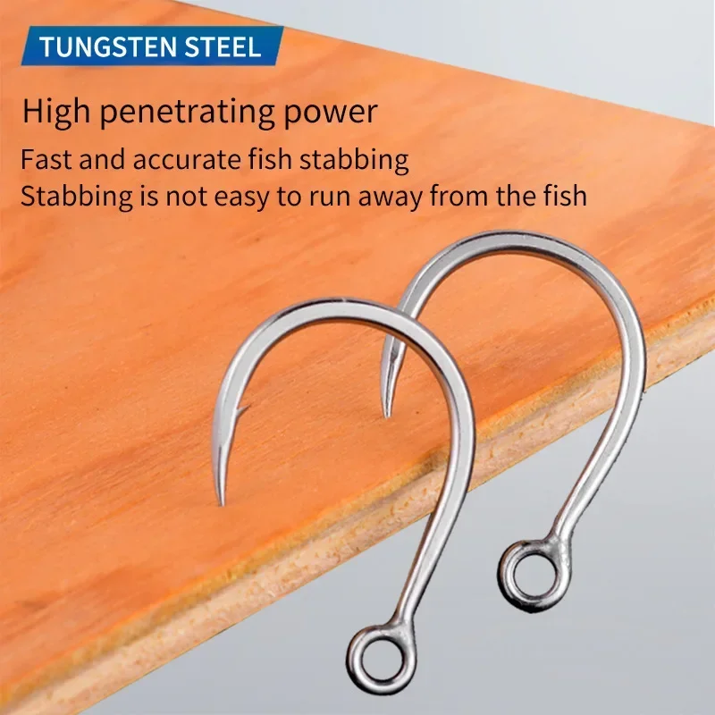 Señuelo Lone Diablo 8091-5X-HG, anzuelo de pesca individual de acero rico en carbono, anzuelos grandes para pesca en barco oceánico, anzuelo famoso - imagen 4