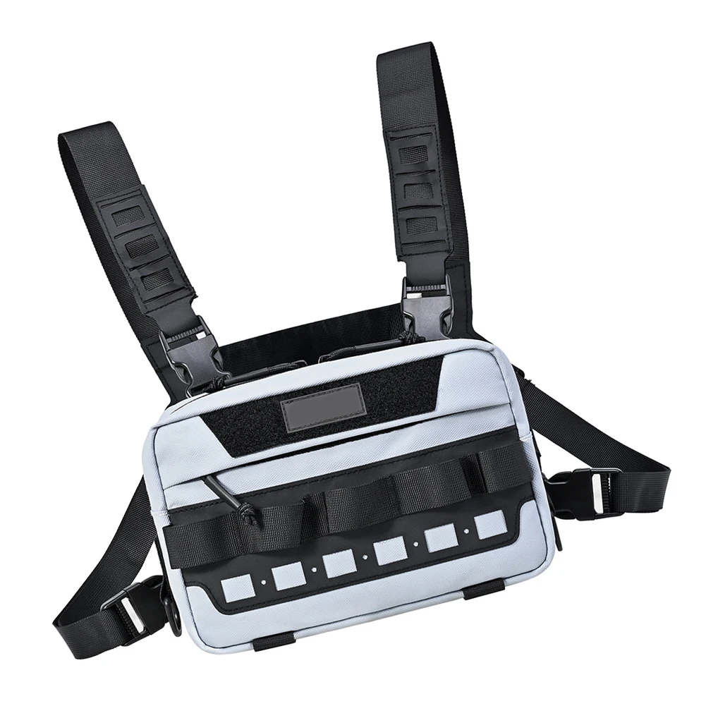 Bolsa de aparejo de pecho de pesca, mochila con señuelo Molle, chaleco frontal para el pecho, mochila de entrenamiento, bolsa de aparejo de pecho de pesca para senderismo y escalada - imagen 2