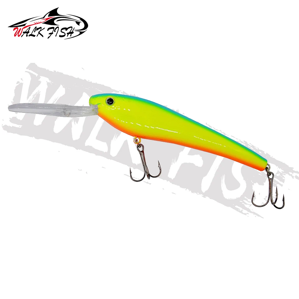WALK FISH-señuelo de pesca de pececillos, cebo Artificial duro de fundición larga, Wobblers de pesca de Lucio, carpa, Crankbaits, aparejos de pesca, 1 piezas - imagen 5