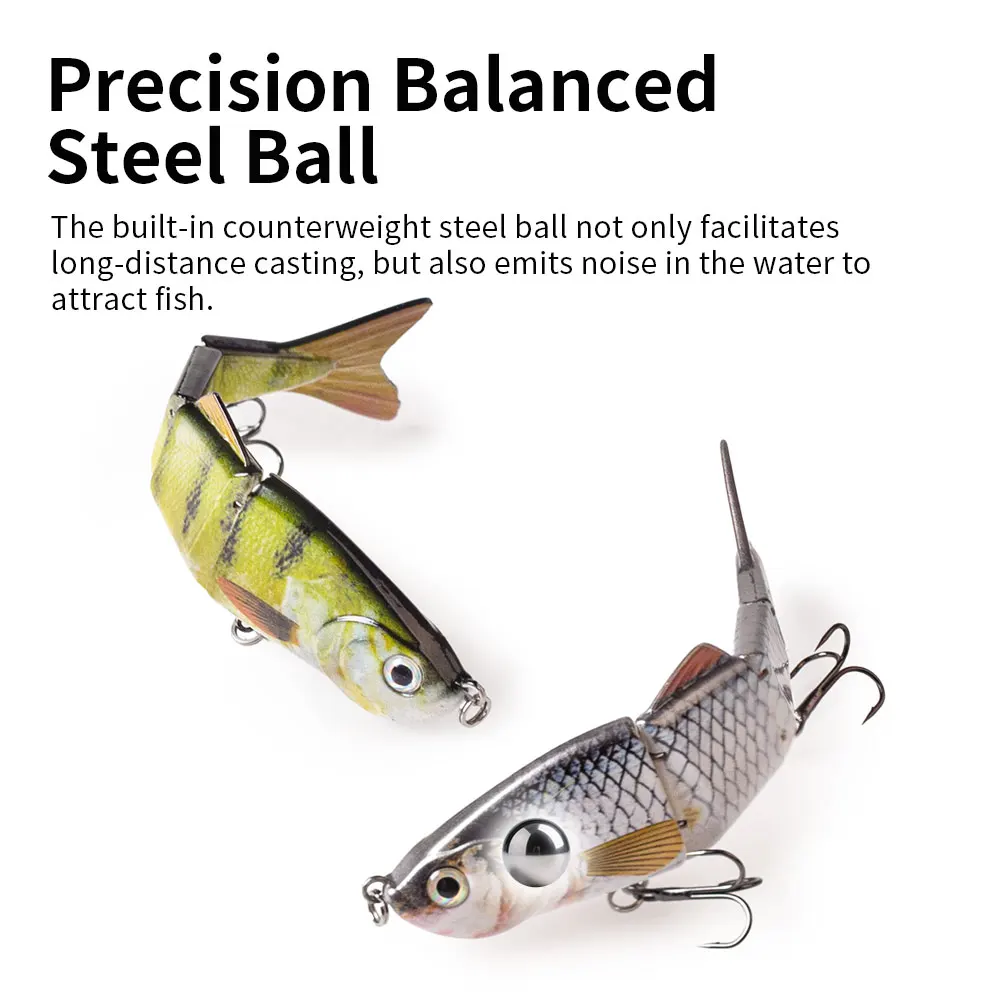 Señuelo swimbait multiarticulado 4 segmentos hundido para pesca - imagen 4