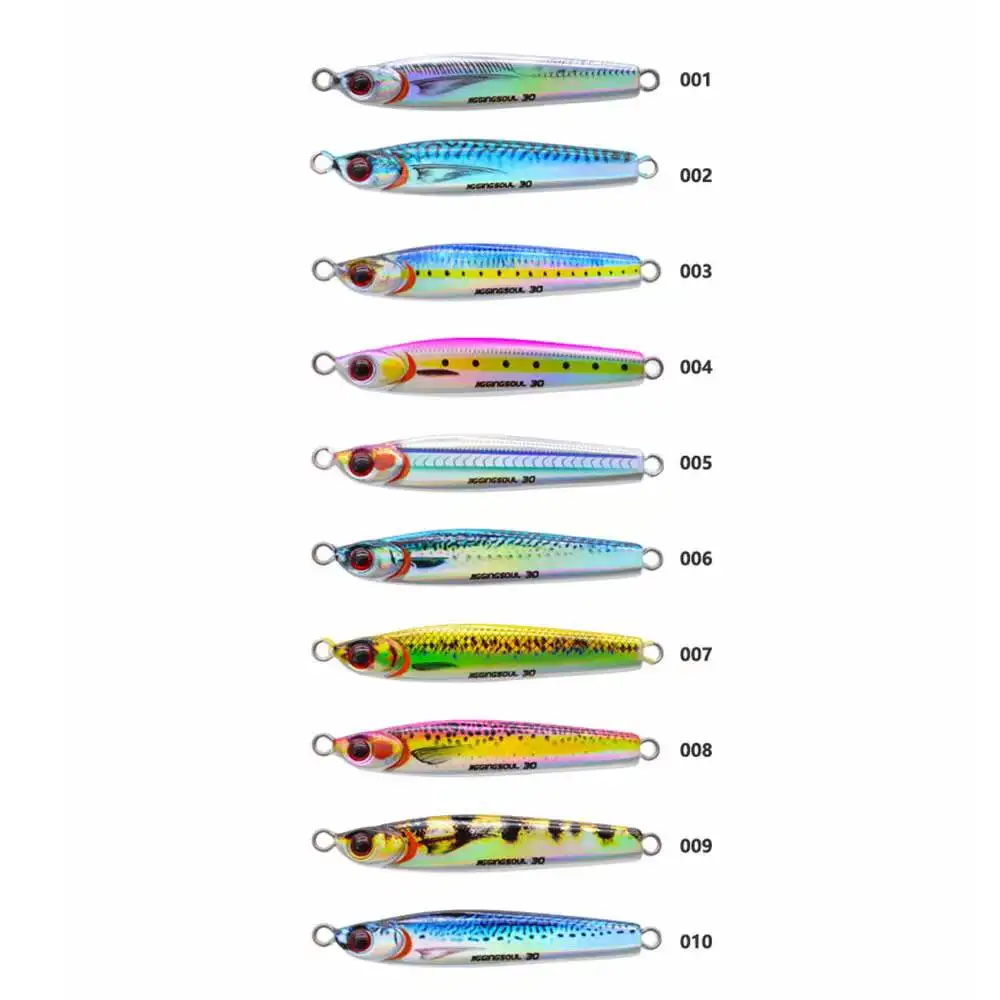 Plantilla de Metal UV con impresión 3D, señuelo de pesca de Marlin de agua salada, cebo de pesca Jigging de sardina, atún y caballa, 10g15g20g30g40g60g80g - imagen 5