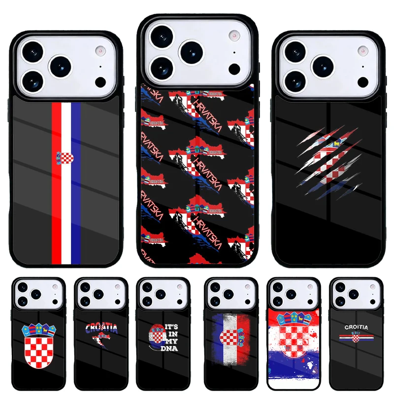 Funda iPhone con bandera de Croacia – Carcasa trasera rígida