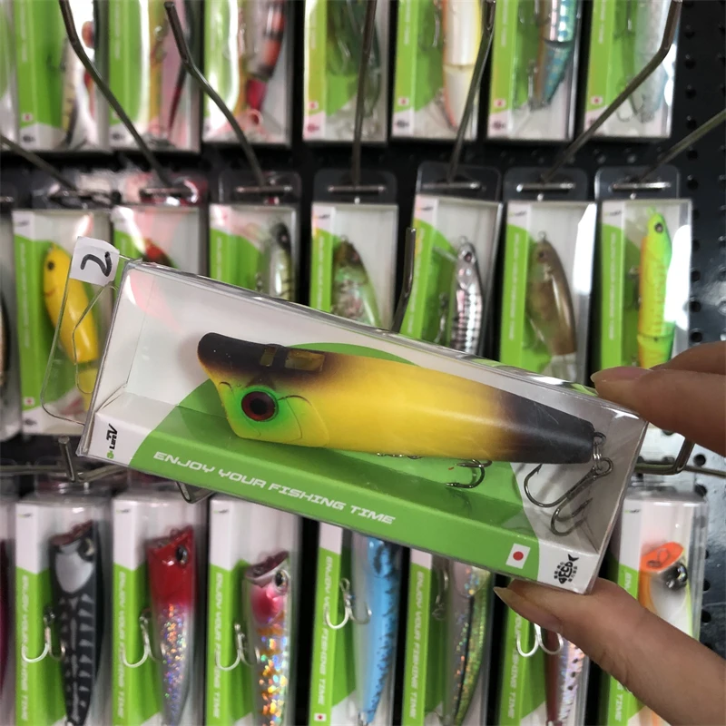 8047 8cm13.5g1PCS LURETV mismo estilo superficie de agua cebo falso OP onda escalada doble salida de aire gran rociador de agua sub cebo de carretera - imagen 3