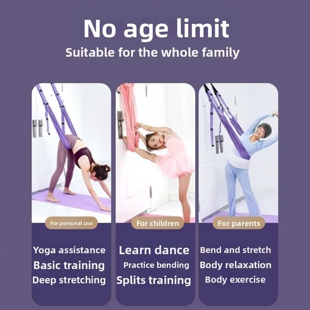 Correa de Yoga aérea ajustable para mujer, hamaca elástica para colgar en la puerta, hamaca aérea para Yoga, auxiliar de resistencia para columpio - imagen 3