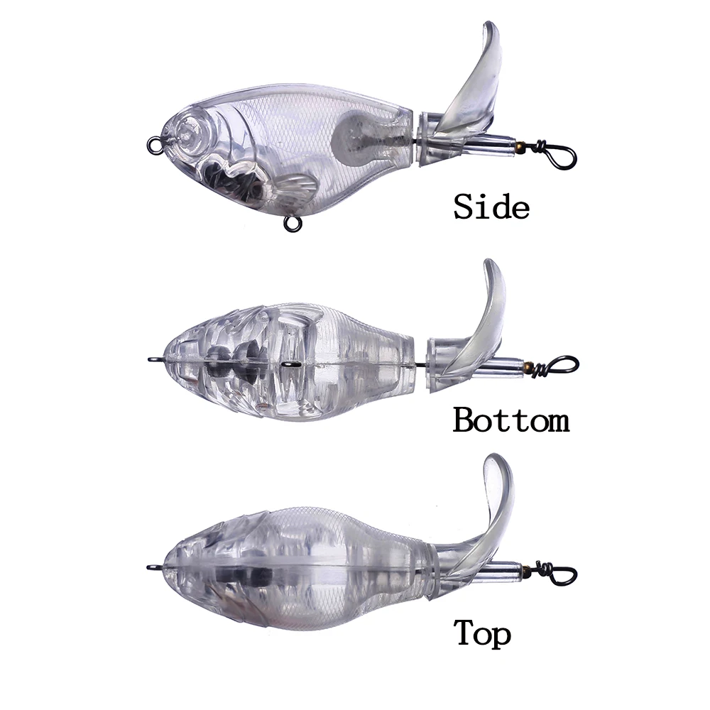 Chan'sHuang 20 piezas cebo en blanco sin pintar 90mm 15g Topwater cola giratoria Splasher Popper DIY hecho a mano señuelo de pesca Artificial - imagen 3