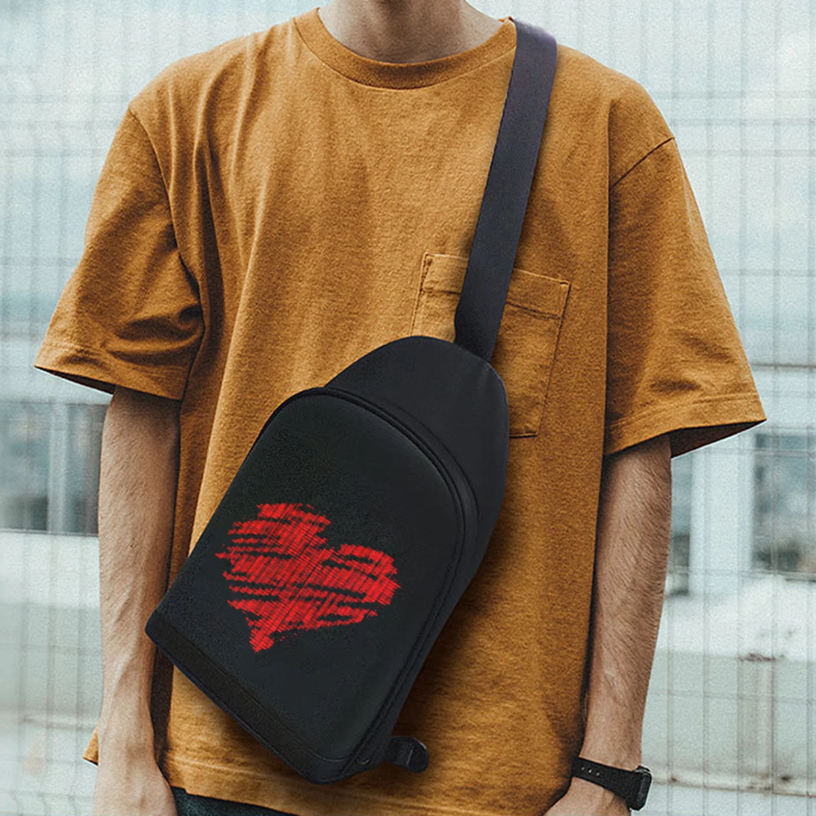 Bolso LED para ciclismo de motocicleta, bolso inteligente personalizable, bolso de hombro con pantalla LED y pantalla programable - imagen 4