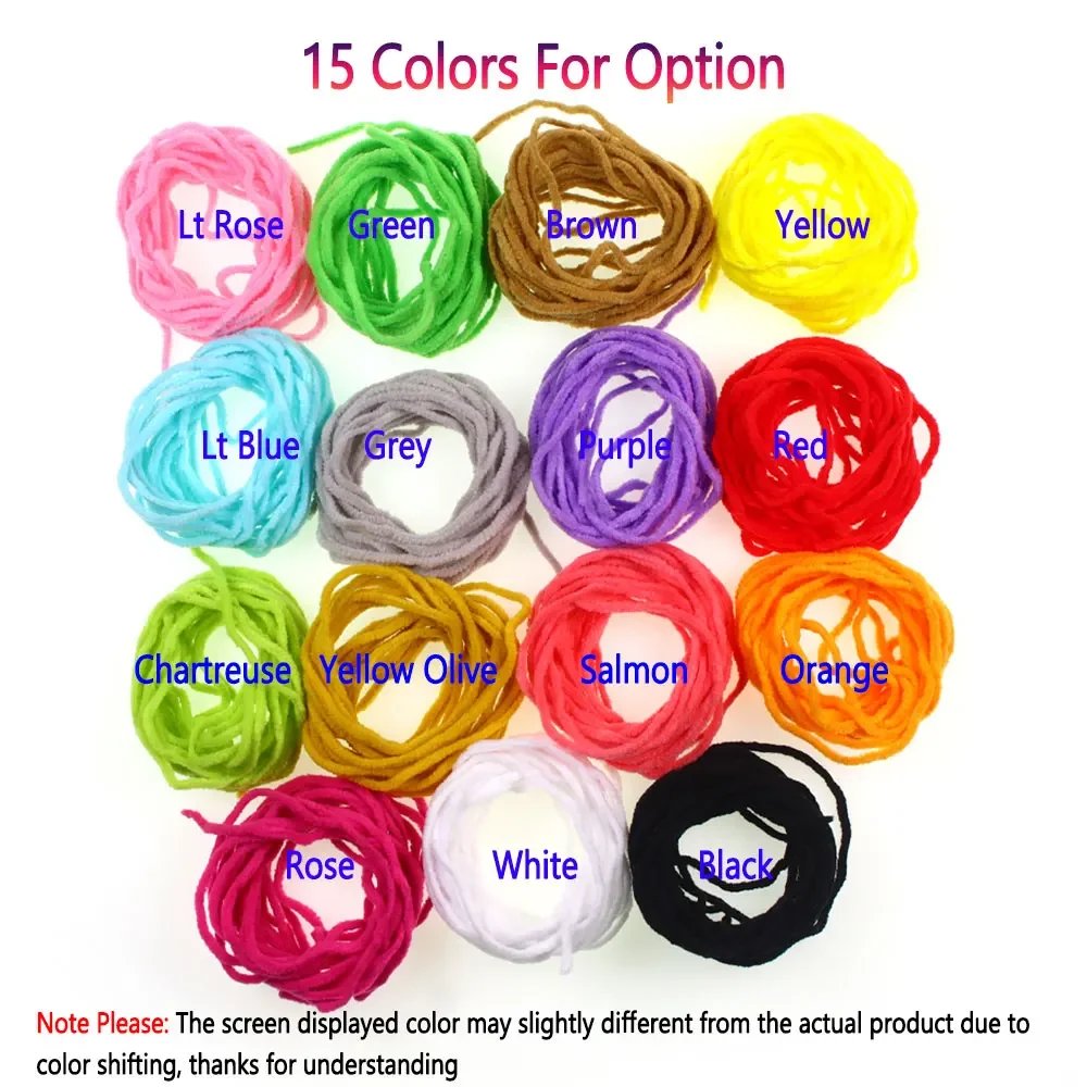 Bimoo-fregona de chenilla de 3 metros y 2,5mm de ancho, Material para atado de moscas para gusanos de Squirmy, ninfas Caddis, fregona pequeña, moscas, Señuelos de pesca de trucha - imagen 4