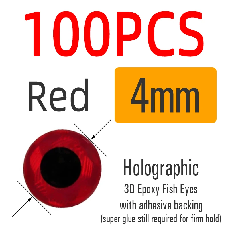 4mm Red 100pcs