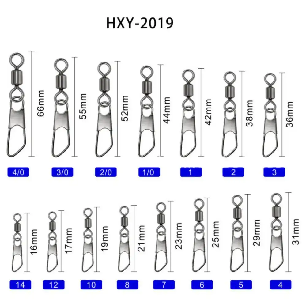 ORJD-gancho giratorio de pesca de acero inoxidable, Conector de señuelo, anillo sólido, accesorios de aparejos de pesca de alta velocidad, 10-50 piezas - imagen 3