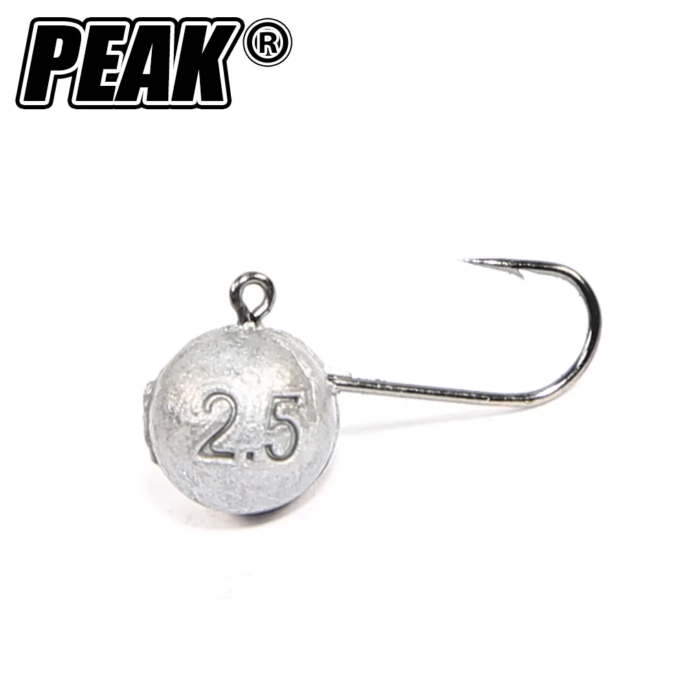 PEAK 10 unids/lote Micro anzuelo de pesca con cabeza de anzuelo, anzuelo de pesca en hielo, Mini anzuelo de manivela, señuelo suave, aparejos de pesca - imagen 3