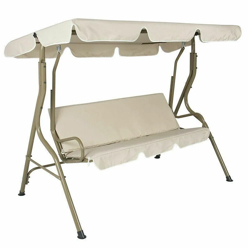 Juego de fundas de dosel para asiento columpio de repuesto, cojín para hamaca para silla de jardín, funda para silla con dosel de 3 plazas (marco no incluido) - imagen 4