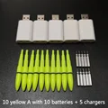 yellow and 5 usb A