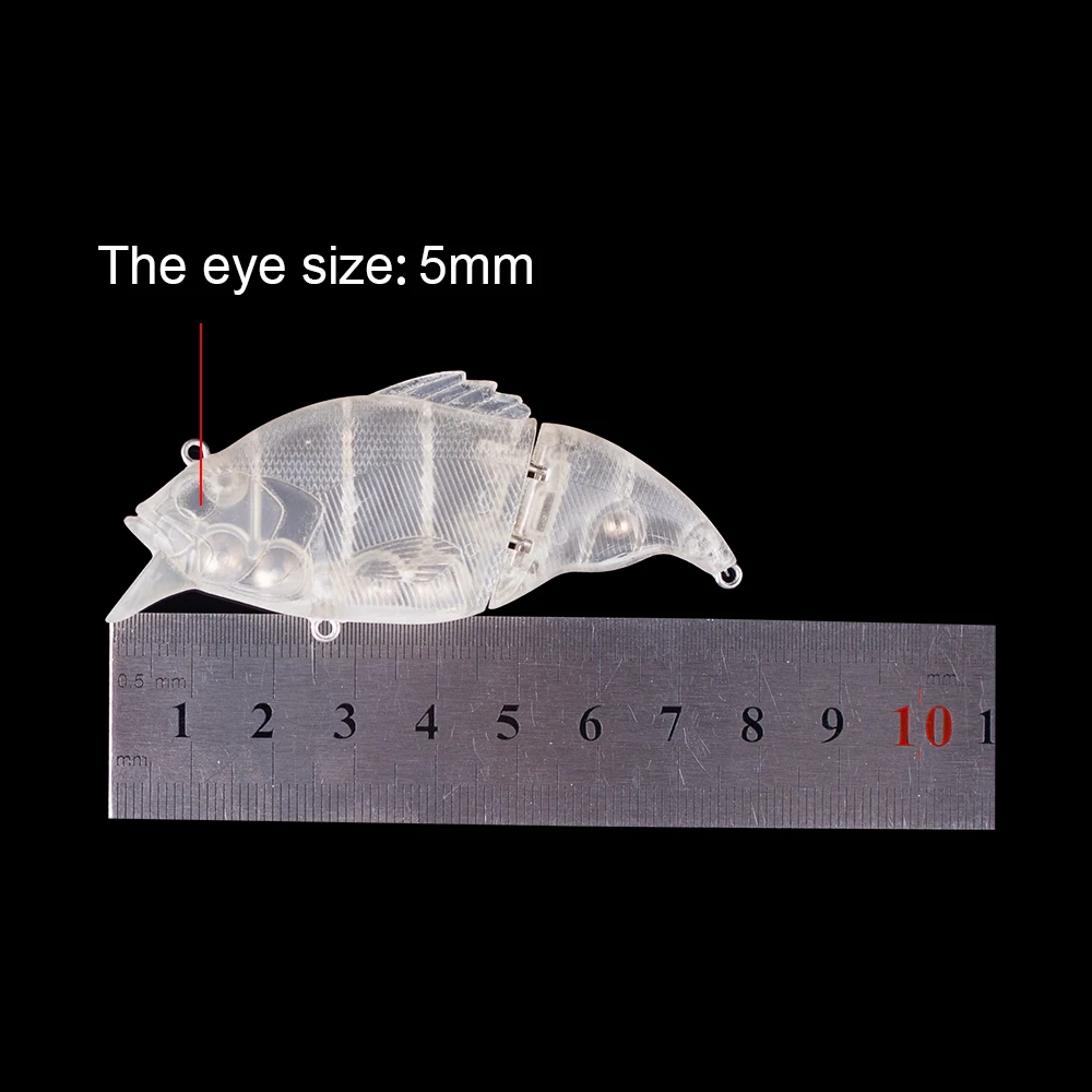 Hanlin-Señuelos de Pesca de 10/20 piezas, 7,8 cm/10,5g, sin pintar, flotantes, articulados, en blanco, aparejos Wobblers - imagen 2