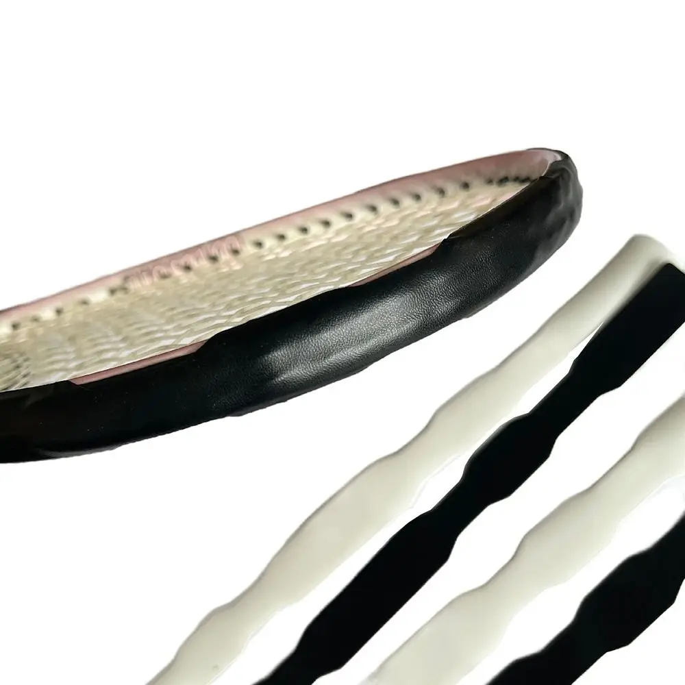 Pegatina transparente negra para cabeza de raqueta de tenis, PU, Reduce impacto y fricción, cinta protectora para marco, prevención de arañazos - imagen 2