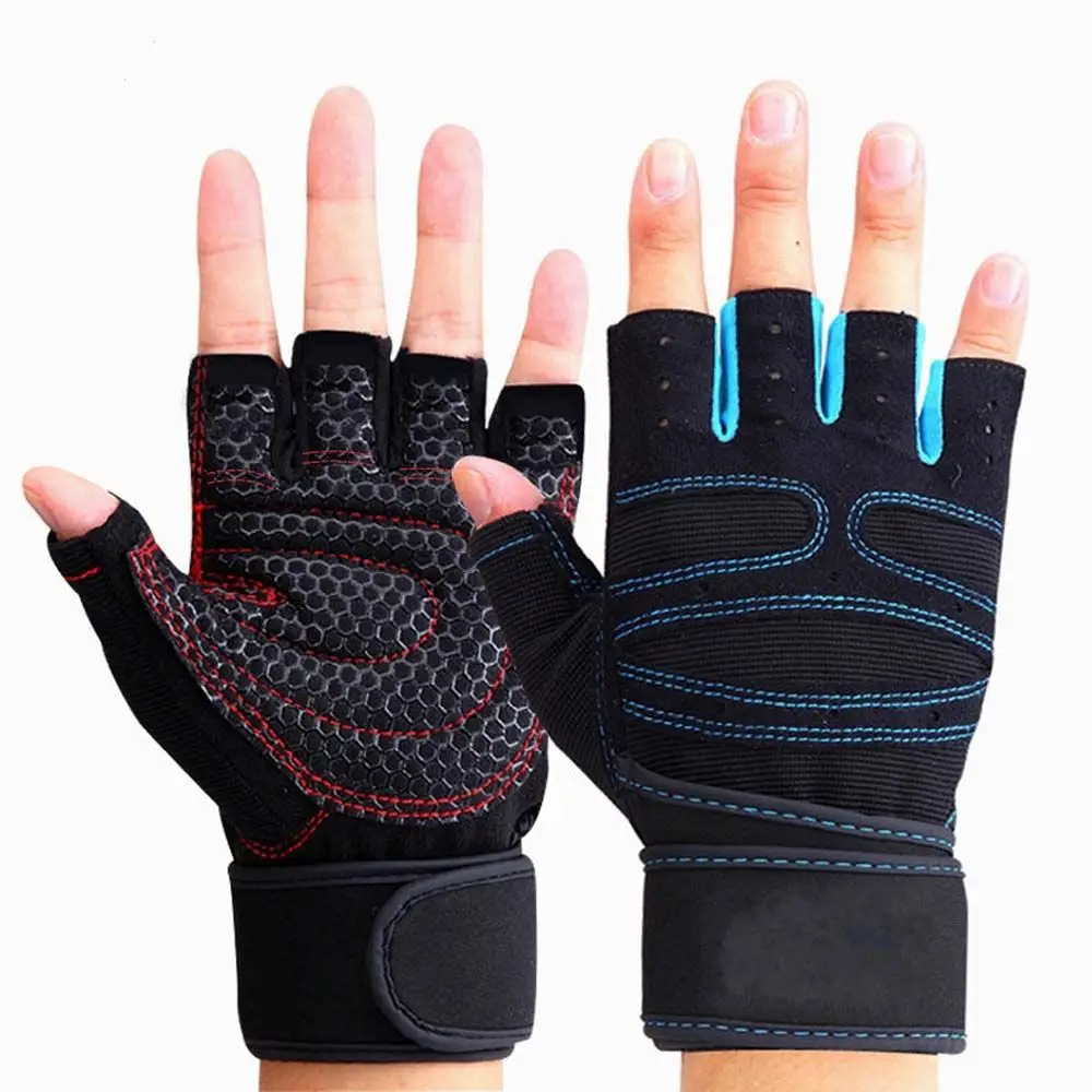Guantes de medio dedo para hacer ejercicio, manoplas de medio dedo para hacer ejercicio al aire libre, gimnasio, levantamiento de pesas - imagen 3