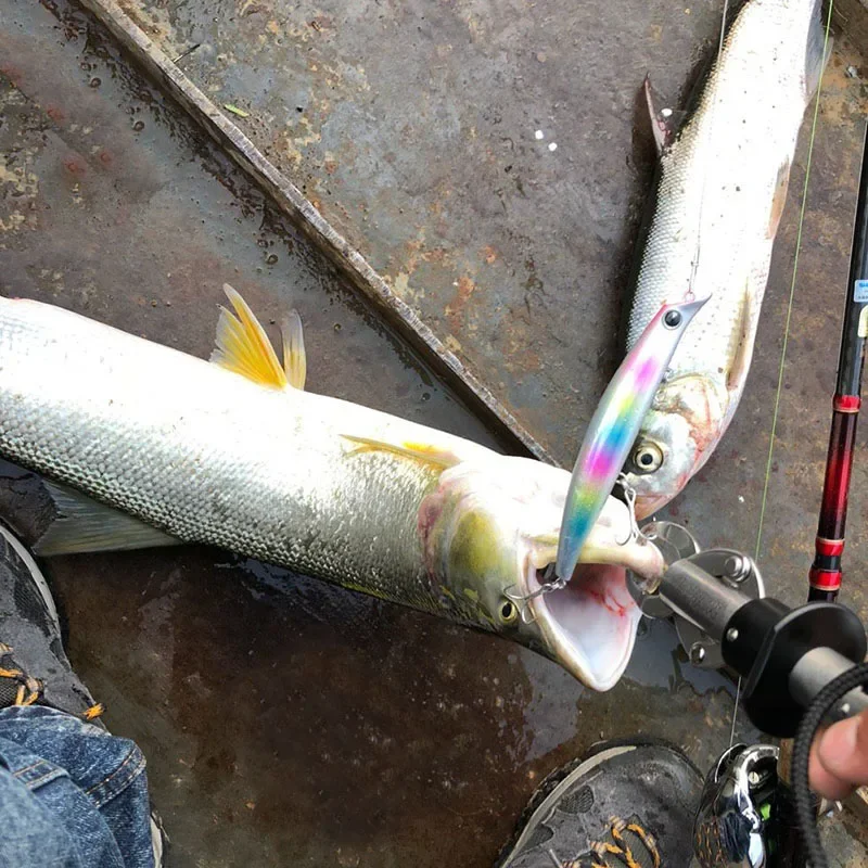 Señuelo de Pesca Popper Minnow, 12cm, 16g, cebo duro Artificial Isca, ojos 3D, anzuelo triple, Wobblers flotantes, aparejos de Pesca Crankbait, 1 ud. - imagen 4