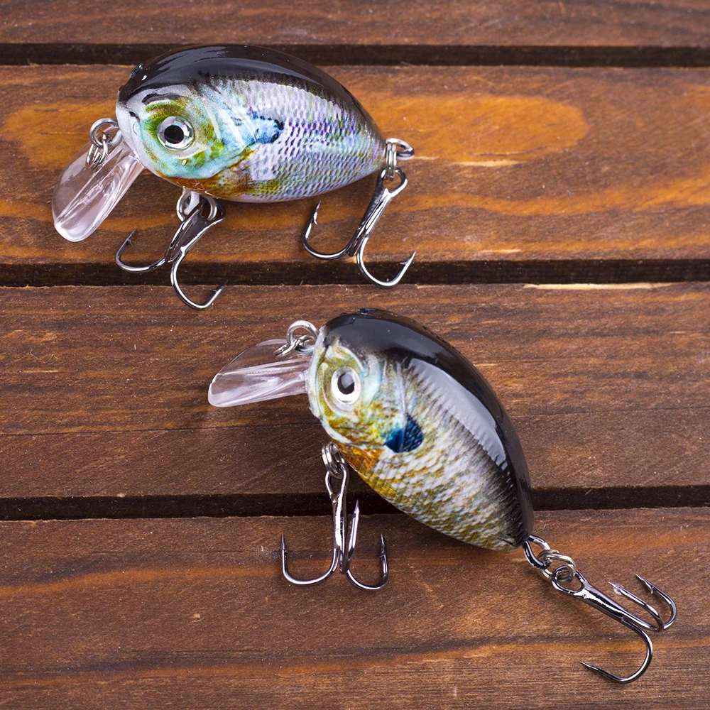 CCLTBA-Mini cebo de manivela, 4cm, 4g, Micro Wobbler Crankbait, Señuelos de Pesca ruidosos para aparejos de pececillos artificiales duros de agua dulce - imagen 4