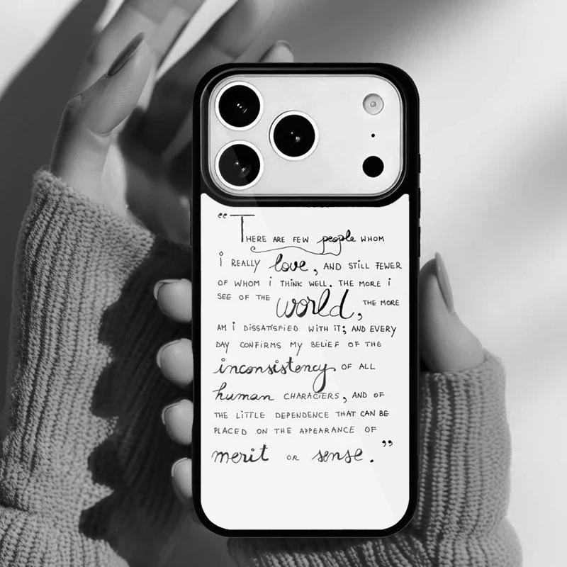 Funda Orgullo y Prejuicio Jane Austen - vista frontal del diseño