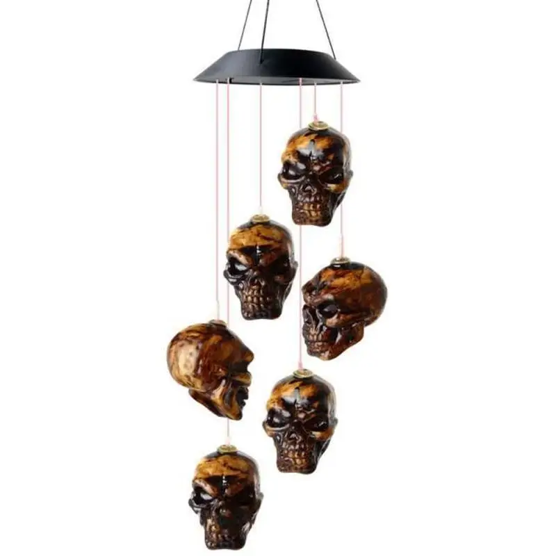 Carillón de viento Solar LED, decoración de Halloween, bola de cristal, carillón de viento de colibrí, luz que cambia de Color, luz Solar impermeable - imagen 2