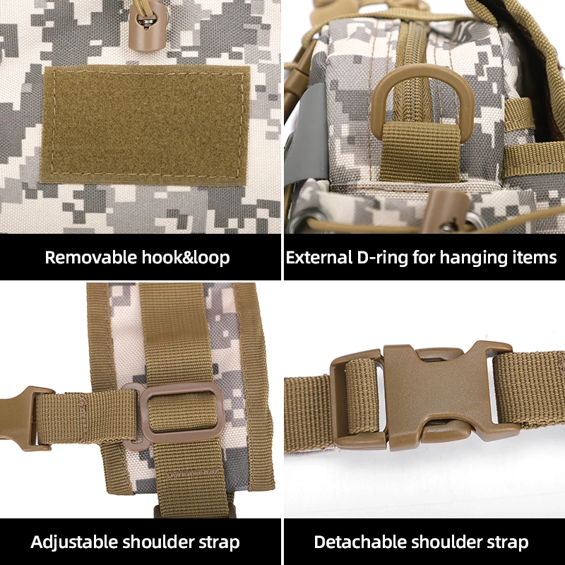 Bolsa de pecho de pesca para hombre, aparejos de señuelos de peces, almacenamiento de utilidad, chaleco de pesca, bolso de hombro táctico para exteriores, bolso cruzado de pesca deportiva - imagen 5