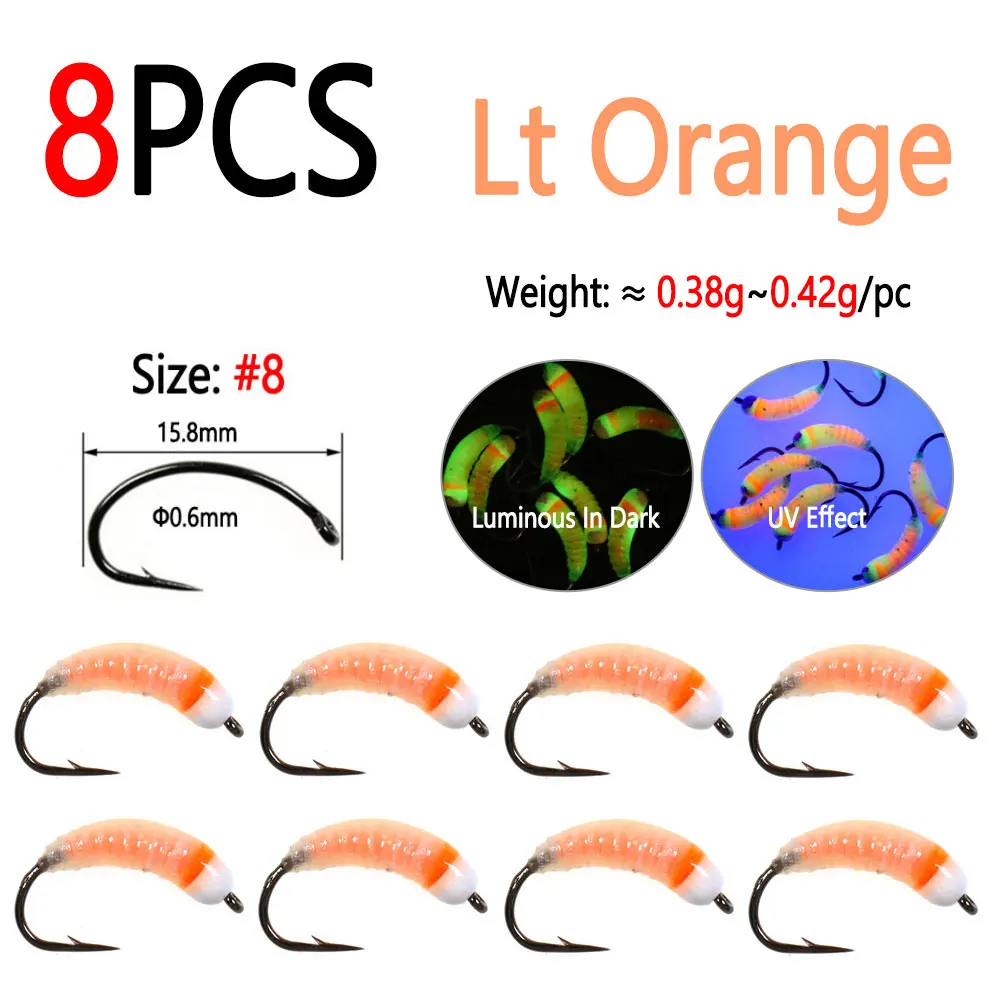 8pcs Lt Orange