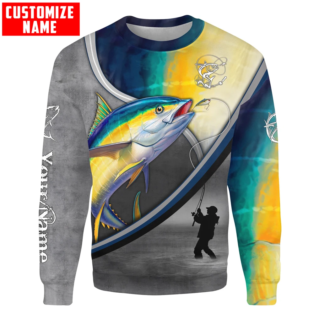 Sudadera con capucha pesca de atún 3D unisex - imagen 5