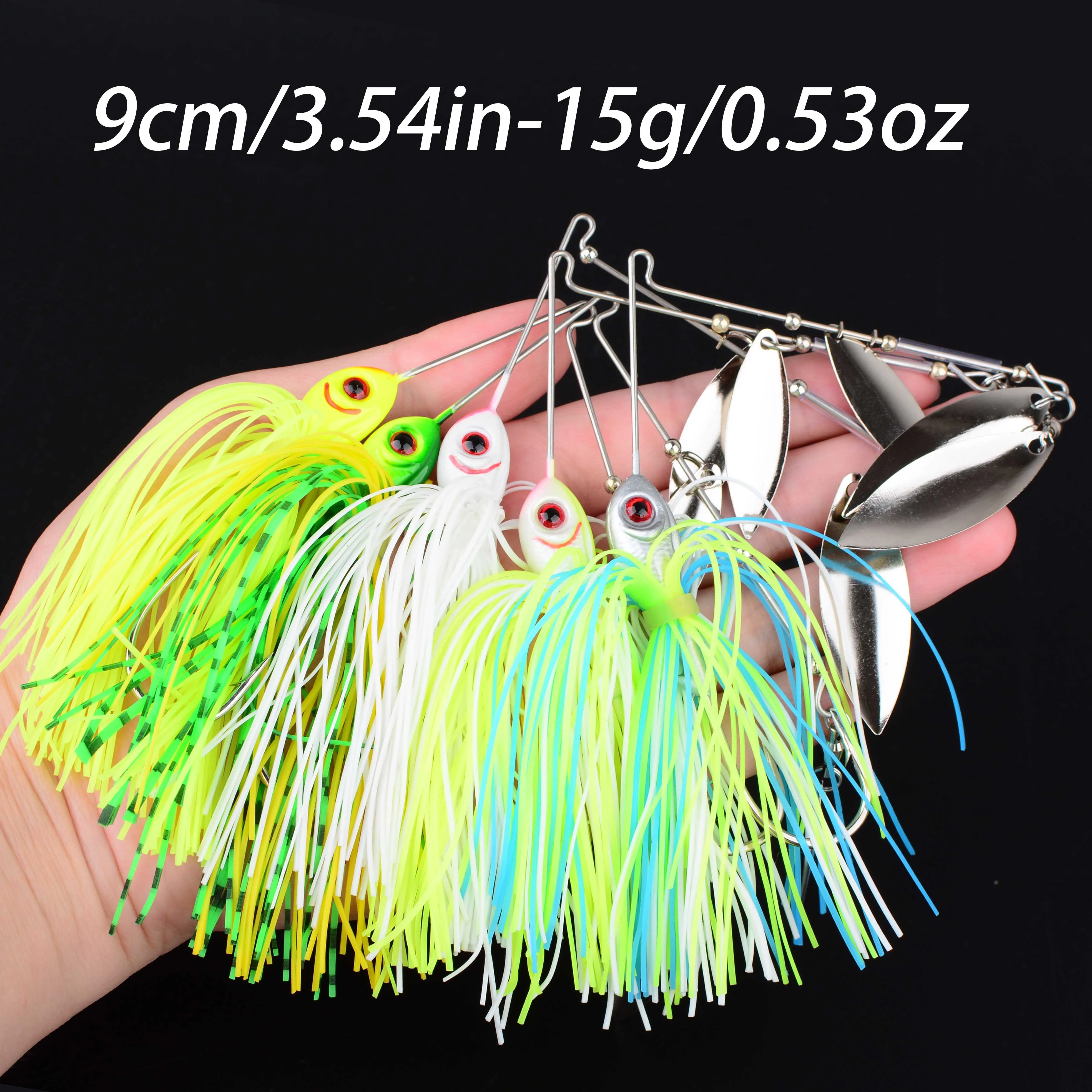 1 cebo giratorio, señuelo de Metal, señuelo de pesca duro, señuelo giratorio, Lucio, aparejos de pesca giratorios, pesca Wobbler - imagen 3