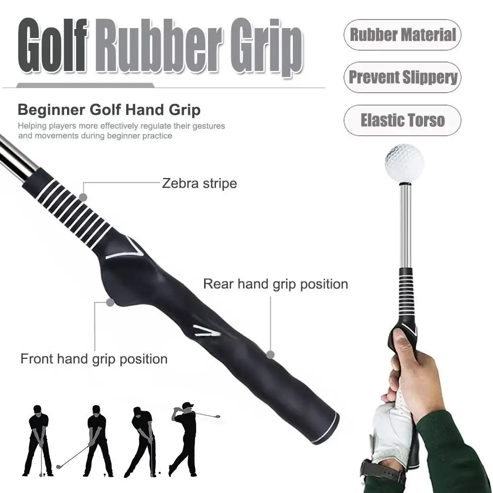 Corrector de agarre con forma de mano de goma para Golf, agarre antideslizante para práctica de Golf, ejercicio de alta tracción, agarre de entrenamiento de Swing de Golf - imagen 3