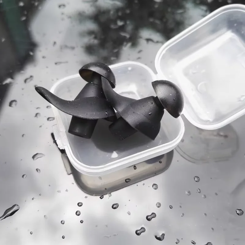 Tapones para los oídos para natación, tapones para los oídos de silicona para adultos, impermeables y reductores de ruido, tapones para los oídos en espiral para natación profesional - imagen 3