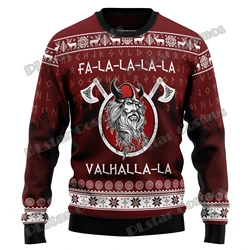 Suéter Navideño Valhalla 3D – Talla unisex invierno para hombre