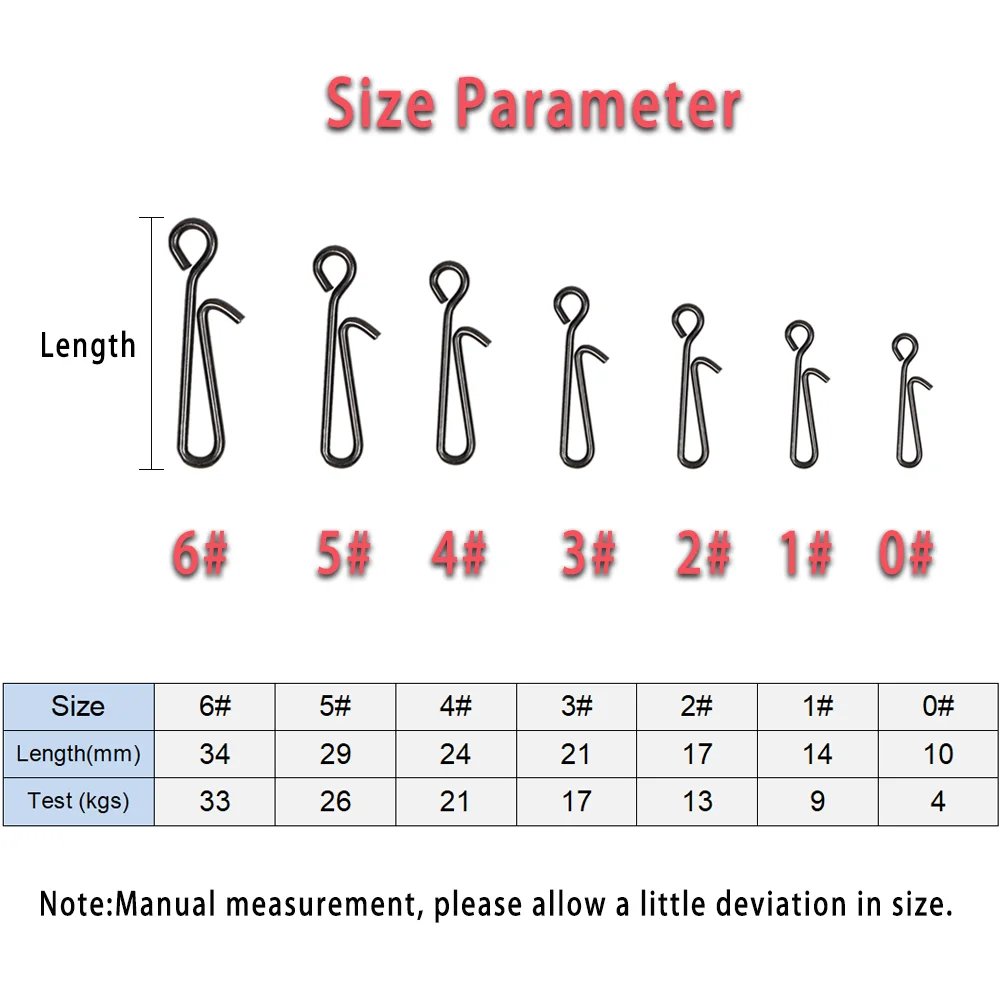 LIONRIVER-gancho de pesca giratorio de acero inoxidable, Conector de cebo para lubina, trucha, aparejos de pesca en el mar - imagen 3