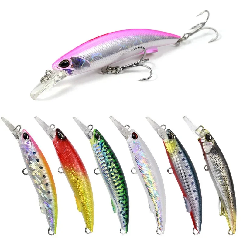 Señuelos de Pesca de pececillos de hundimiento pesado, cebos duros artificiales Wobblers para lubina, trucha, Jerkbait, aparejos de Pesca de plástico Swimbait, 92mm, 40g - imagen 4
