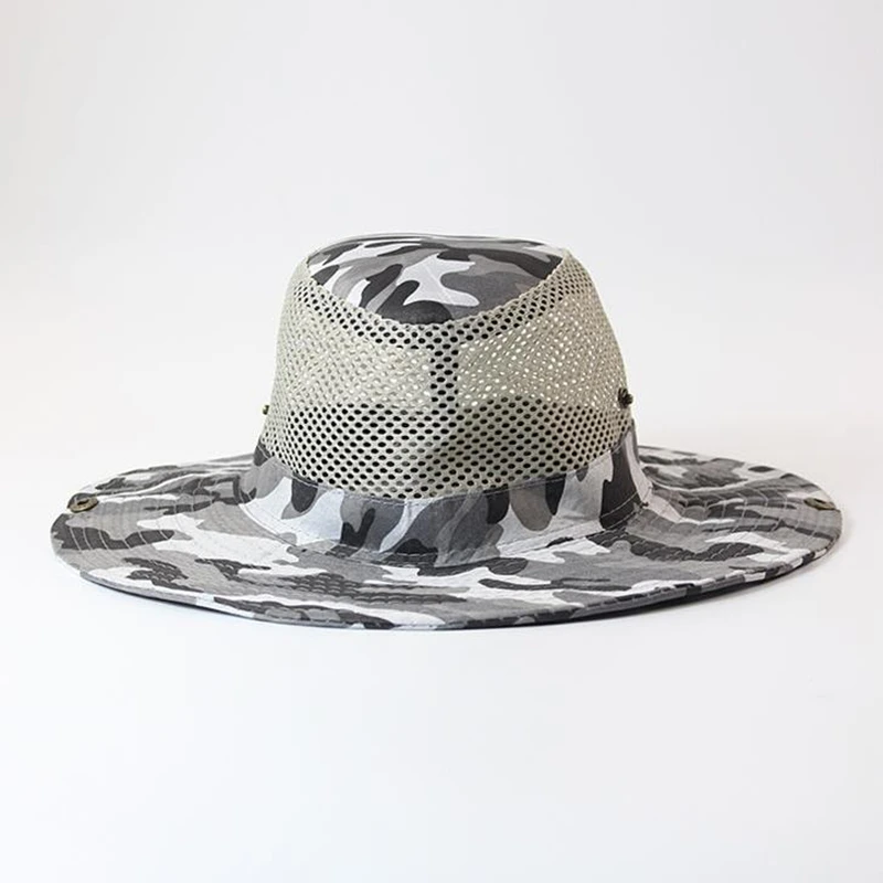 Sombrero de pesca al aire libre para hombre y mujer, gorra de béisbol transpirable con visera grande, protector solar para deportes de verano - imagen 4