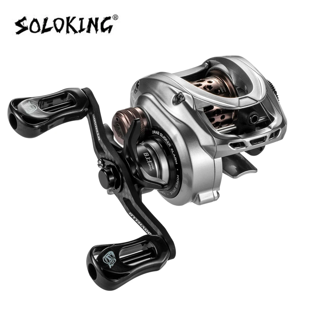 Carrete de pesca SOLOKING ACURA HICC50 Pro, carrete BFS ultraligero 10 + 1BB para trucha lubina, relación de engranaje 7,1/8,1, carrete de pesca de arrastre de 4KG