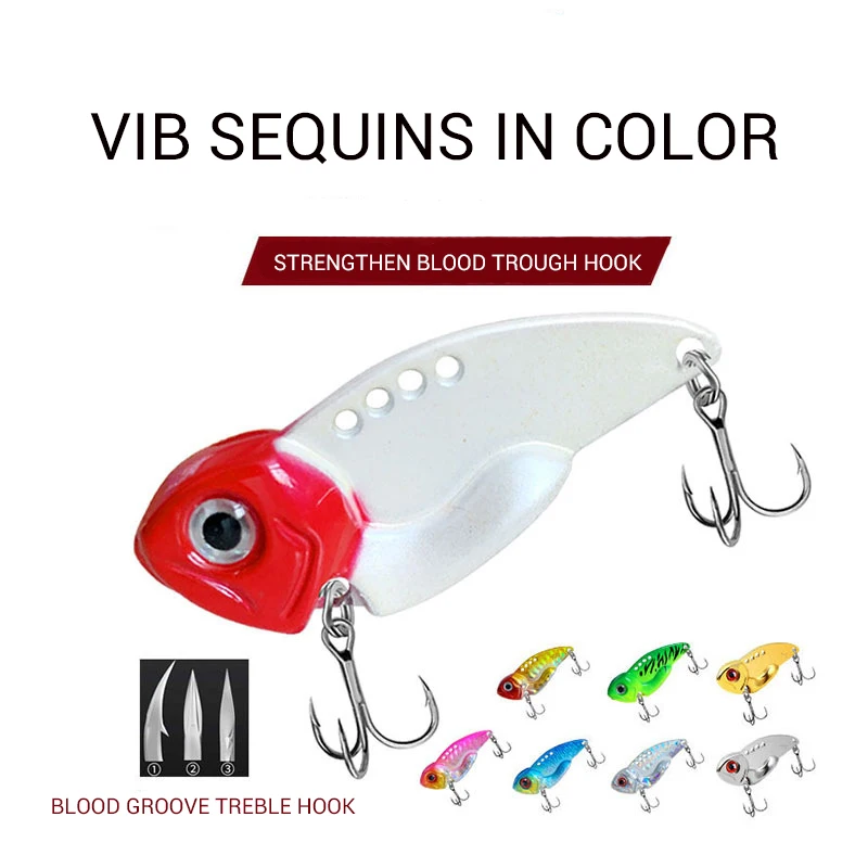 Señuelos duros de pesca en agua salada, cebo Artificial de Metal, 7g, 10g, 12g, 15g, VIB - imagen 3