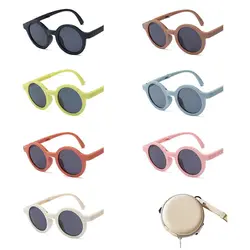 Gafas de sol redondas infantiles UV 400 – Plegables para exteriores