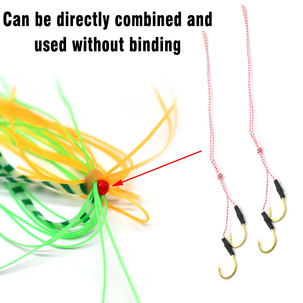 MNFT 3 mechones de falda luminosa de goma de silicona remolque Spinnerbait Buzzbait Jig atado Material pargo Jigging señuelo de pesca - imagen 5