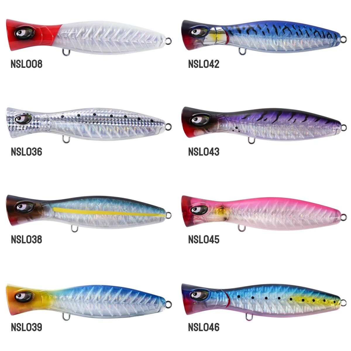 Señuelo de pesca Noeby Popper 140mm 60g± 180mm 117g± Poppers de espina de pescado tecnología de armadura de cristal de superficie cebo duro reforzado señuelo de mar - imagen 3