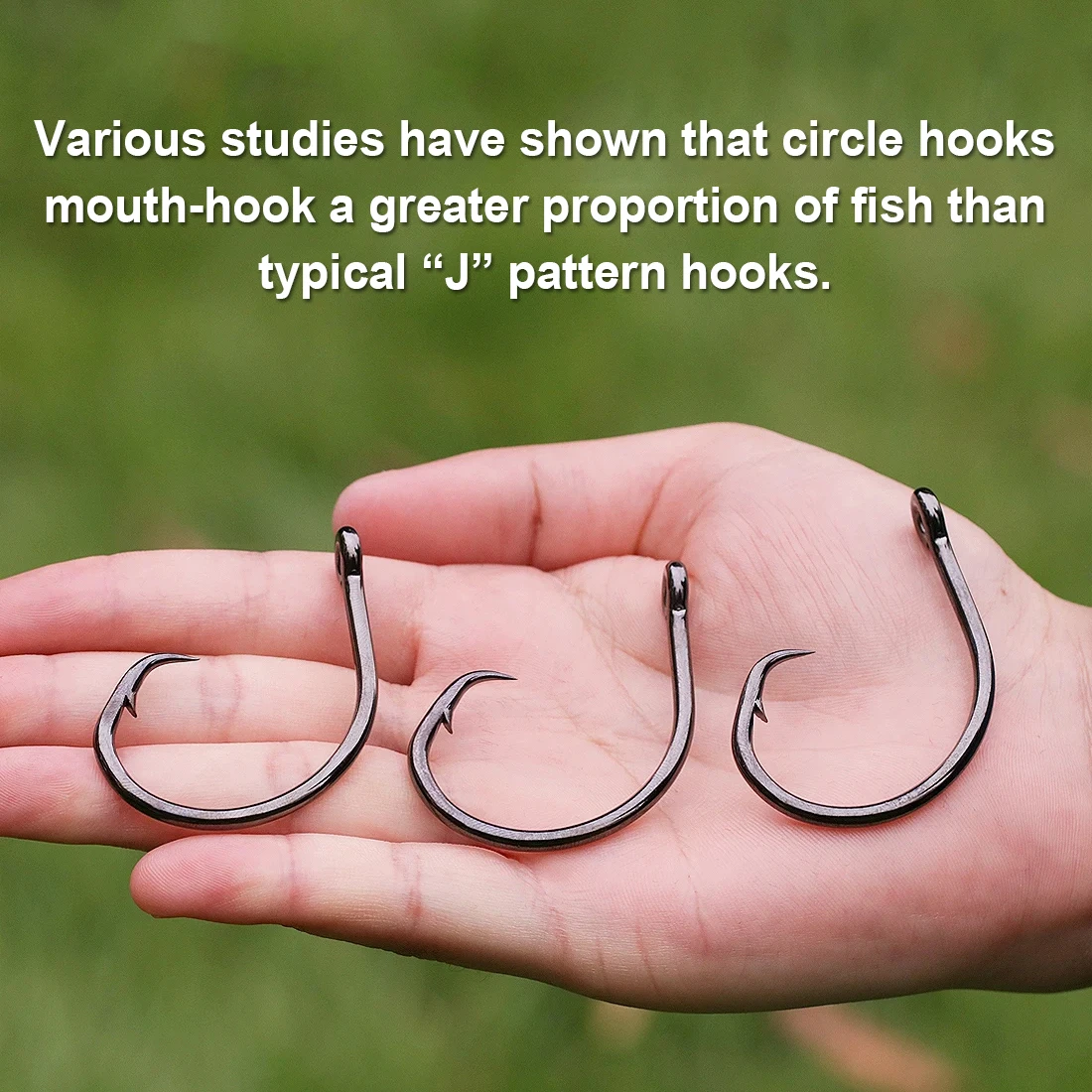 FishTrip 25-50Pcs Circle Hooks Fishing 4X Strong Saltwater Hook Live Bait for Catfish, Tarpon, for Marlin&Deep-dropping - imagen 4