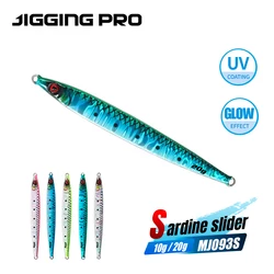 JIGGING PRO Micro Jig Deslizador de Sardina para Shore Jigging
