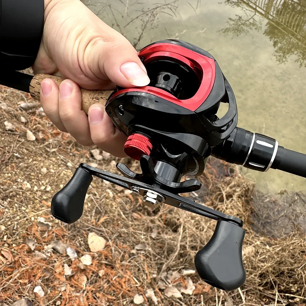 GHOTDA DH-carrete de pesca Baitcasting, nuevo carrete de pesca de fundición de Surf ligero, arrastre máximo de 8kg, caña de señuelo de plantilla 18 + 1 BB, 7,2: 1 - imagen 3