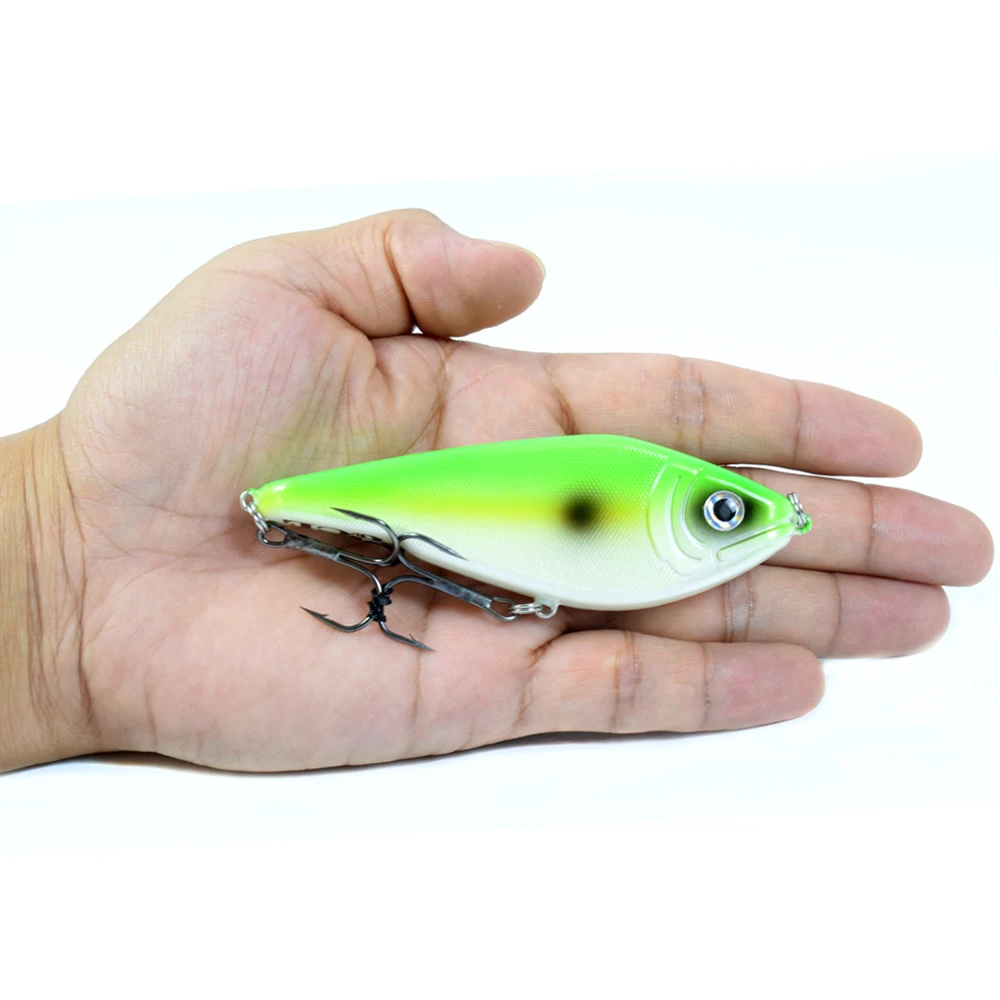 CCLTBA Jerk Bait para Lucio Musky, señuelos de pesca Jerkbait suspendidos, cebo de pesca de 3,5 pulgadas y 26G - imagen 4