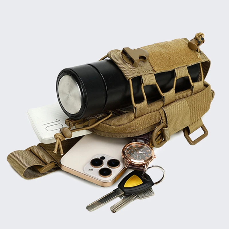 Bolsa de pesca con eslinga táctica, ligera, de gran capacidad, para senderismo, escalada, ciclismo, bolsa cruzada ajustable para exteriores - imagen 4