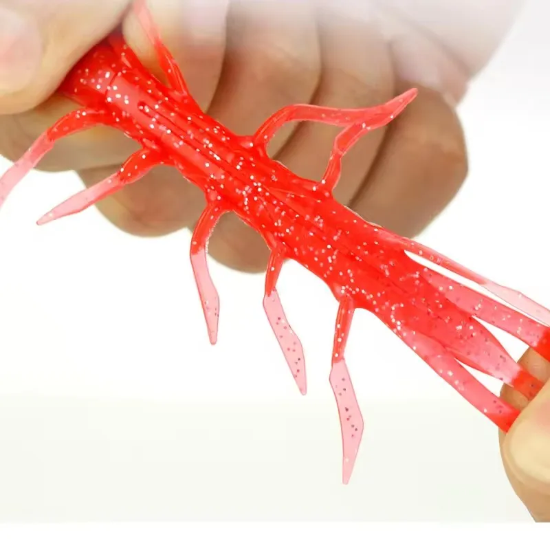 WEIHE-señuelo Artificial de camarón suave, anzuelo auxiliar, 8 colores, 5 piezas, 1,3g/3,5 cm, 5,5g/7cm - imagen 2